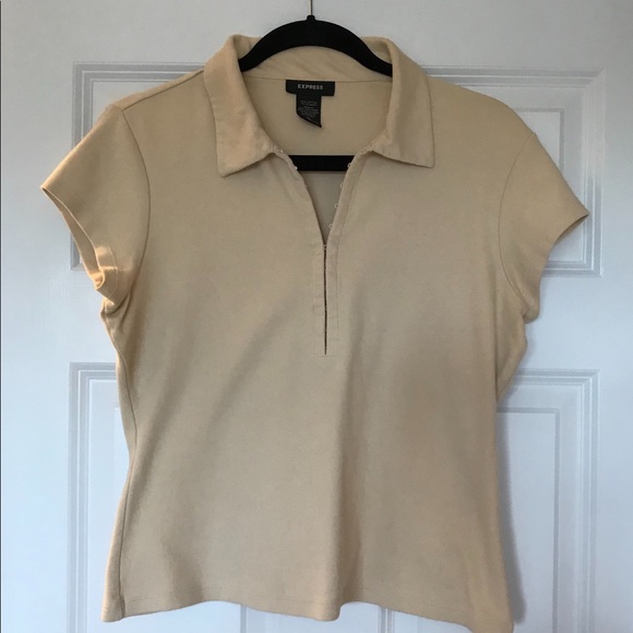 Express short sleeve beige top - Picture 1 of 2